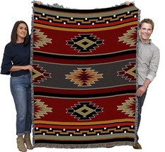 Kaibab Blanket - Southwest Native American Inspired - Gift Tapestry Throw, 72x54 - £71.95 GBP