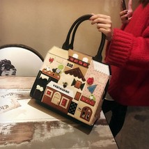 Korean Fashion  Women Bag 2022 New Creative Leather Handbag Large Capacity Leisu - £80.07 GBP