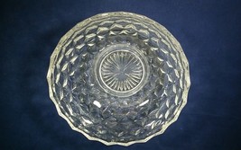 Vintage Fostoria American Clear Pressed Glass Round Bowl Black Light Tested - £199.58 GBP