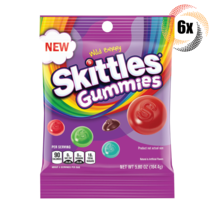 6x Bags Skittles Gummies Wild Berry Assorted Fruit Flavor Candy Bags | 5.8oz | - $26.32