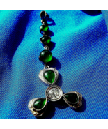 Antique Green Jade European Diamond Deco Pendant Victorian 14 Rose Gold Charm - $7,595.25