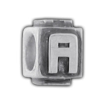 PUFFY SILVER LETTER A Biagi Silver European Beads fits all Brands NEW! - $7.00