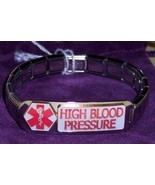 Medical Alert bracelet High Blood Pressure Modular Italian Charms fits 9mm - £7.96 GBP