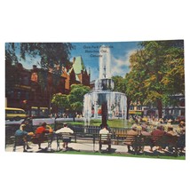 Postcard Gore Park Fountain Hamilton Ontario Canada Linen Unposted - $6.92