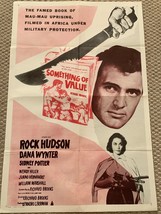 Something of Value 1952, War/Drama Original Vintage One Sheet Movie Poster  - £38.87 GBP