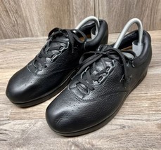 SoftSpots Supreme Womens Black Leather  Low Top Marathon Sneaker Shoe Size 9.5 W - £19.54 GBP