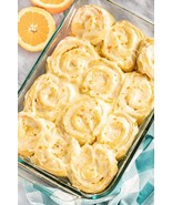 Orange Homemade Gourmet Rolls, Baked Pastry goods, Food Baked Rolls - $16.00 - $32.00