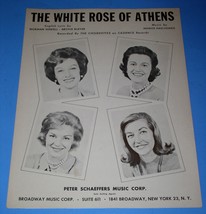 The Chordettes Sheet Music The White Rose Of Athens Vintage 1962 Peter Schaeffer - £11.19 GBP