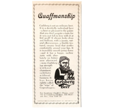 1959 Carlsberg Beer Advertisement Brewery Vintage Quaffmanship New York ... - $371.04 MXN