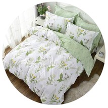 Duvet Cover Set Full Shabby Green Daisy And Lavender Flowers 100% Cotton With Hi - £100.06 GBP