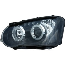 AS Pair LED DRL Halo Anello Eye Headlights Subaru Impreza 03-05 Black LHD - £306.84 GBP