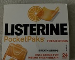 Listerine PocketPaks Fresh Citrus 24 Total Strips Oral Care Breath Strips - £14.08 GBP