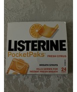 Listerine PocketPaks Fresh Citrus 24 Total Strips Oral Care Breath Strips - £14.47 GBP