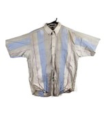 Christian Dior Monsieur Mens Shirt Size Large Khaki Blue and Pink Striped - £19.51 GBP