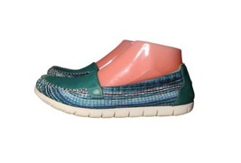 SAS Sunny Slip On Loafer Shoes Sz 7N Leather Emax Cushioning Teal Moccasins USA  - £22.84 GBP
