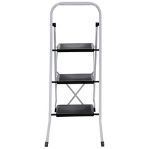 Ladder Folding Non Slip Safety Tread Heavy Duty Industrial Home Use 3 Steps - £51.90 GBP