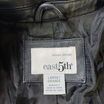 East 5th RN#93677 Women's Black Genuine Leather 3-Button Jacket Size Large image 3