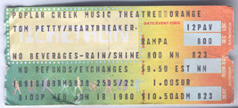 Tom Petty &amp; The Heartbreakers 1980 Ticket Stub Poplar Creek Music Theatr... - £15.60 GBP