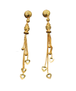 22k best gold pretty jewels circular barbell earrings for half aunts - £769.28 GBP