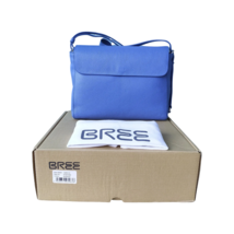 BREE Women&#39;s Leather Crossbody Bag Blue WORLDWIDE SHIPPING - £115.75 GBP