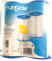 Funsicle 2 Pack Type A/C Swimming Pool Pump Filter Cartridge New Sealed - £10.78 GBP