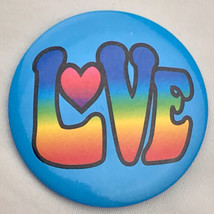 Love Rainbow Pin Button Pinback Pride SJW - $9.95