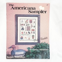 Americana Sampler 21 Country Miniatures Cross Stitch Booklet Dale Burdett 1982 - £11.08 GBP