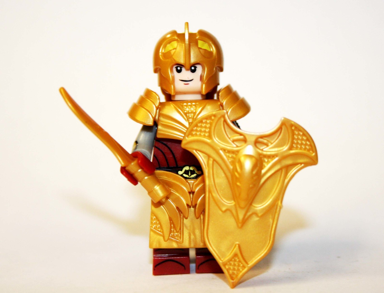 Building Elf Golden Warrior Lotr Lord Of The Rings Hobbit Minifigure Custom - $7.46