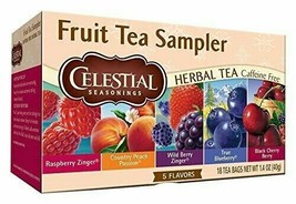 Celestial Seasonings - Herbal Fruit Tea Sampler Caffeine Free - 18 Tea Bags - £8.01 GBP