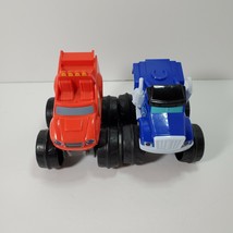 Slam &amp; Go Lot Crusher and Blaze &amp; The Monster Machines 2 Red Blue - £16.43 GBP