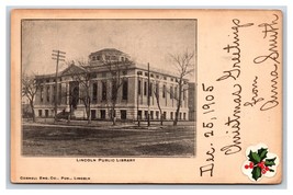 Public Library Building Lincoln Nebraska NE 1905 UDB Postcard V16 - £3.01 GBP