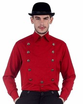 ThePirateDressing Steampunk Victorian Cosplay Costume Mens Linen Airship... - $22.72