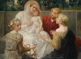 New! Madonna with Jesus Surrounded by Children – Eduard Veith – Catholic Art Pri - £10.82 GBP+