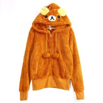  Rilakkuma  Hoodies Polar Fleece Designer  Cute Jacket with Ears Couple Sweatshi - £74.10 GBP