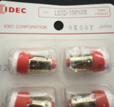 1PCS LSTD-1R IDEC BA9S/13 Base LED Lamp Red 12V AC/DC 11mA - £6.20 GBP