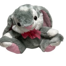 Hug &amp; Luv Bunny Rabbit Gray Plush Stuffed Animal Toy Soft Easter Plush - £10.79 GBP