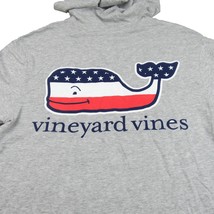 Vineyard Vines Graphic USA Hoodie Men&#39;s Size Medium Grey Heather Long Sl... - $34.95