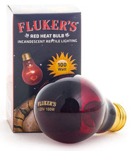 Flukers Red Heat Bulb Incandescent Reptile Light 100 watt Flukers Red He... - £12.63 GBP