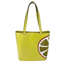 Lamarthe Italy Shoulder Bag Purse Yellow Orange Lemon - $45.00