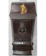 Antique Victorian  Fireplace Coal Scuttle Box Bin Goddess Angel Cherub O... - $2,638.45 MXN