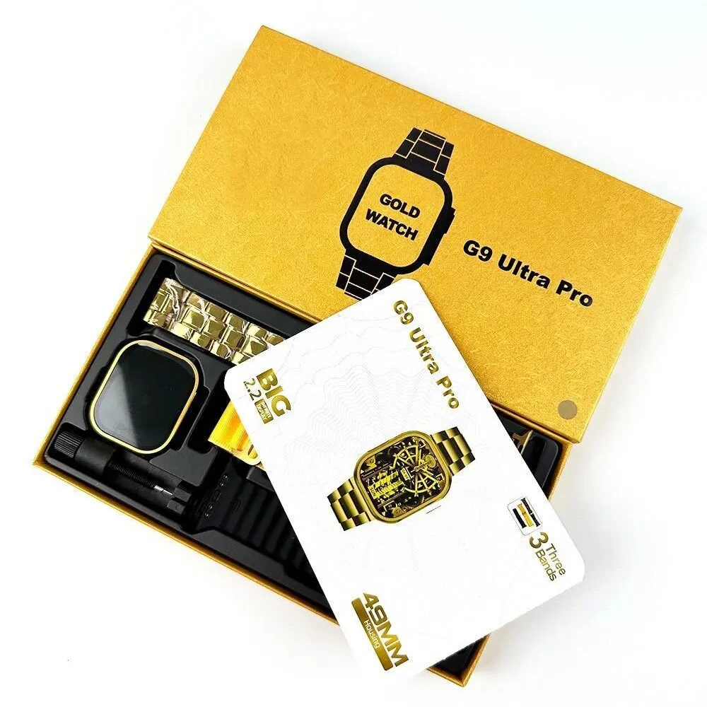 2023 G9 Ultra Pro Gold Smart Watch Ultra Series 8 Bluetooth Call Men Sma... - £25.65 GBP