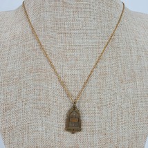 Vintage Student Council Pendant 1&quot; On Gold Tone Chain 17&quot; Necklace - £13.55 GBP