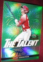 2020 Leaf Valiant The Talent Autograph #TT-TS1 Tyler Soderstrom Green 23/99 - £17.29 GBP