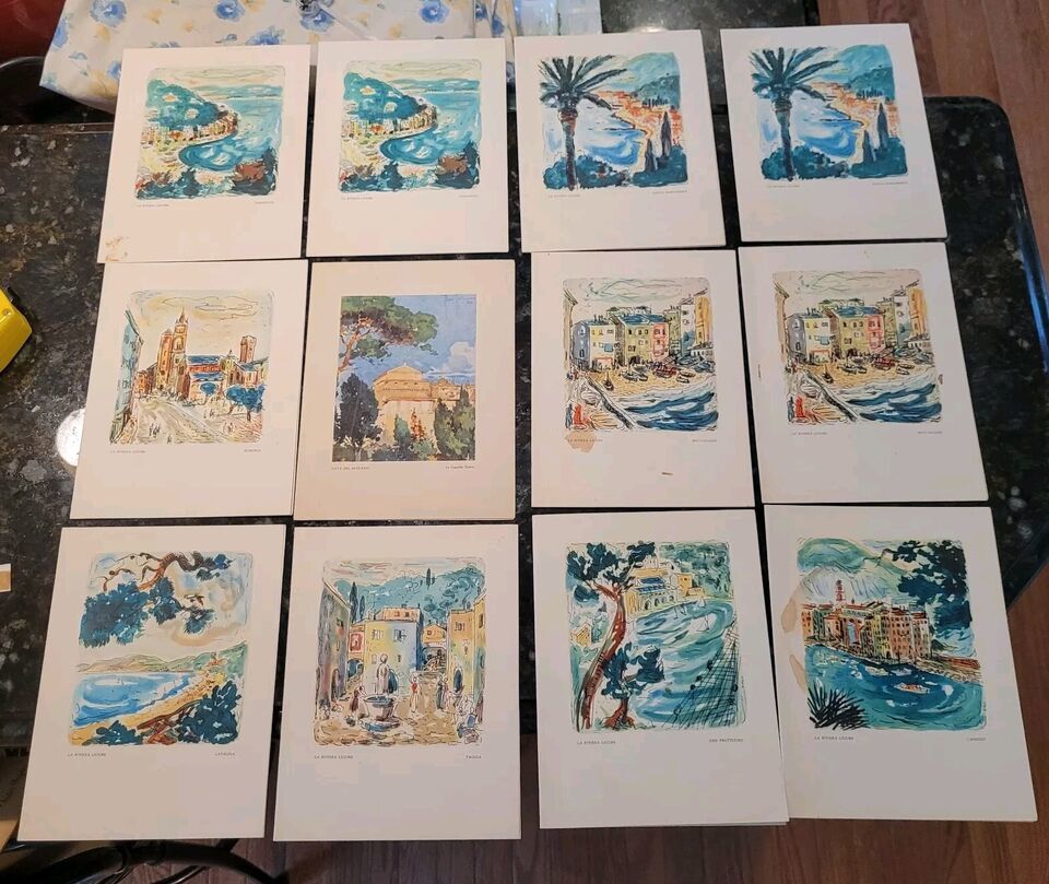 Lot 12 Vtg ITALIA Steam Ship Oceania Transatlantic Line Menu 1950s - $74.95