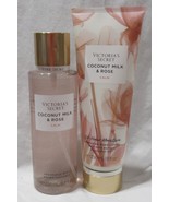 Victoria&#39;s Secret Fragrance Mist &amp; Lotion Set Lot 2 COCONUT MILK &amp; ROSE ... - $41.99