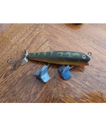 Old Wooden Shakespeare Jerkin Lure Fishing Lures Wood Made In USA Green ... - £8.85 GBP