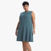 Womens Plus Size 18W MM LaFleur Slate Blue The Pauline A-Line Stretch Dress - $48.99