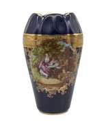 Fragonard France Imperia Limoges Cobalt Blue Vase 22Kt Gold Decore La A ... - £95.18 GBP