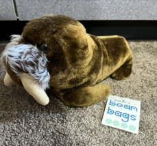 Vtg 1970s Dakin  9&quot; Walrus Plush Stuffed Animal Old Toy Bean Bags NWT NOS - $14.80