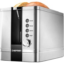 Chefman 2 Slice Toaster with Extra Wide Slots for Bagels and Bread 7 Sha... - £27.63 GBP